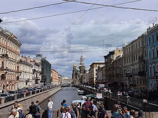 Canal with blood church