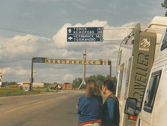 motorhome and road signs