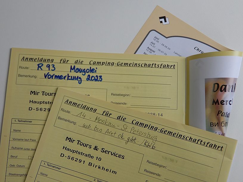 Mir Tours Reise Vormerkung