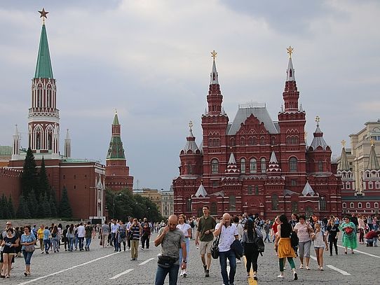 Red Square with people