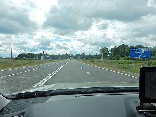 Border View through windscreen