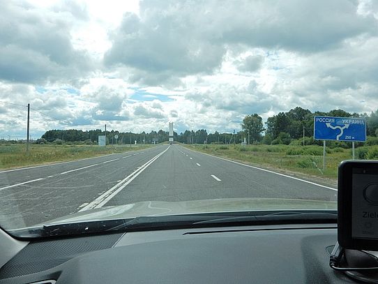 View through windscreen