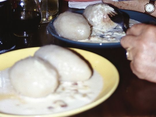 dumplings with sauce