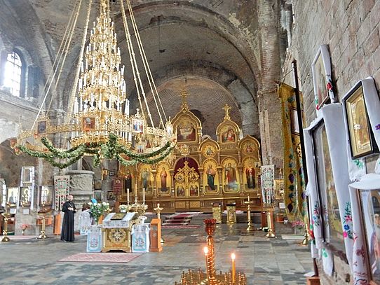 Inside an orthodox church