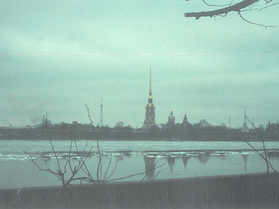 Hare island in winter