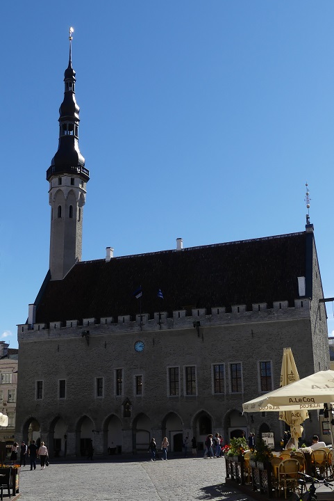 Tallinn town hall with tall tower