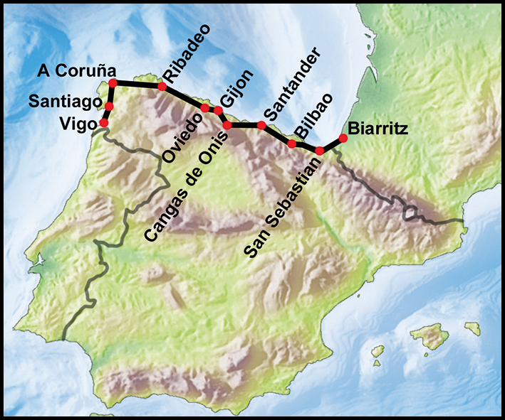 Route 34 - Spanish Atlantic Coast - Mir Tours & Services GmbH